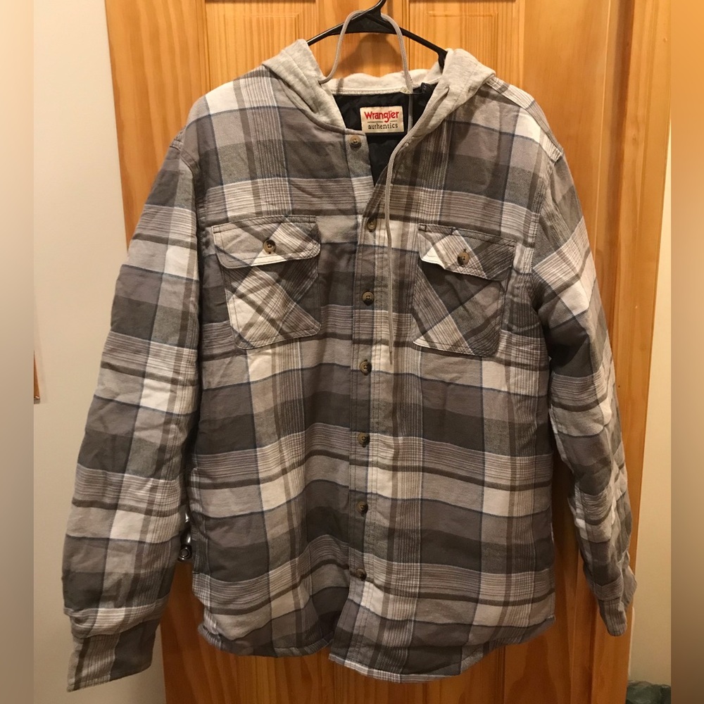 NWT Wrangler Authentics Flannel Quilted Jacket